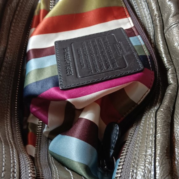 Vintage COACH metallic green Bleeker st satchel - Picture 10 of 12